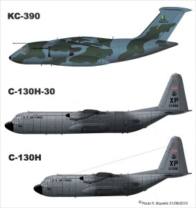 A jól bevált C-130 két törzshosszal is rendelhető, a hosszabb már akkora, mint az Embraer újdonsága.