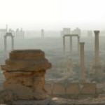 Palmüra hajnali panorámája