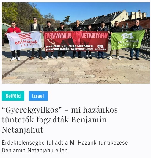 Netanjahu Magyarországon