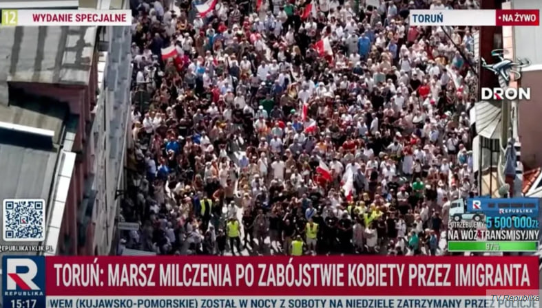 migránsellenes tüntetés Lengyelországban
