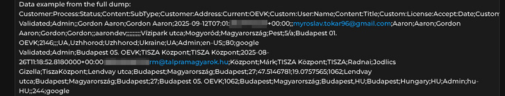 adatszivárgás a Tiszánál