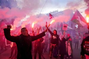 palesztinpárti tüntetők