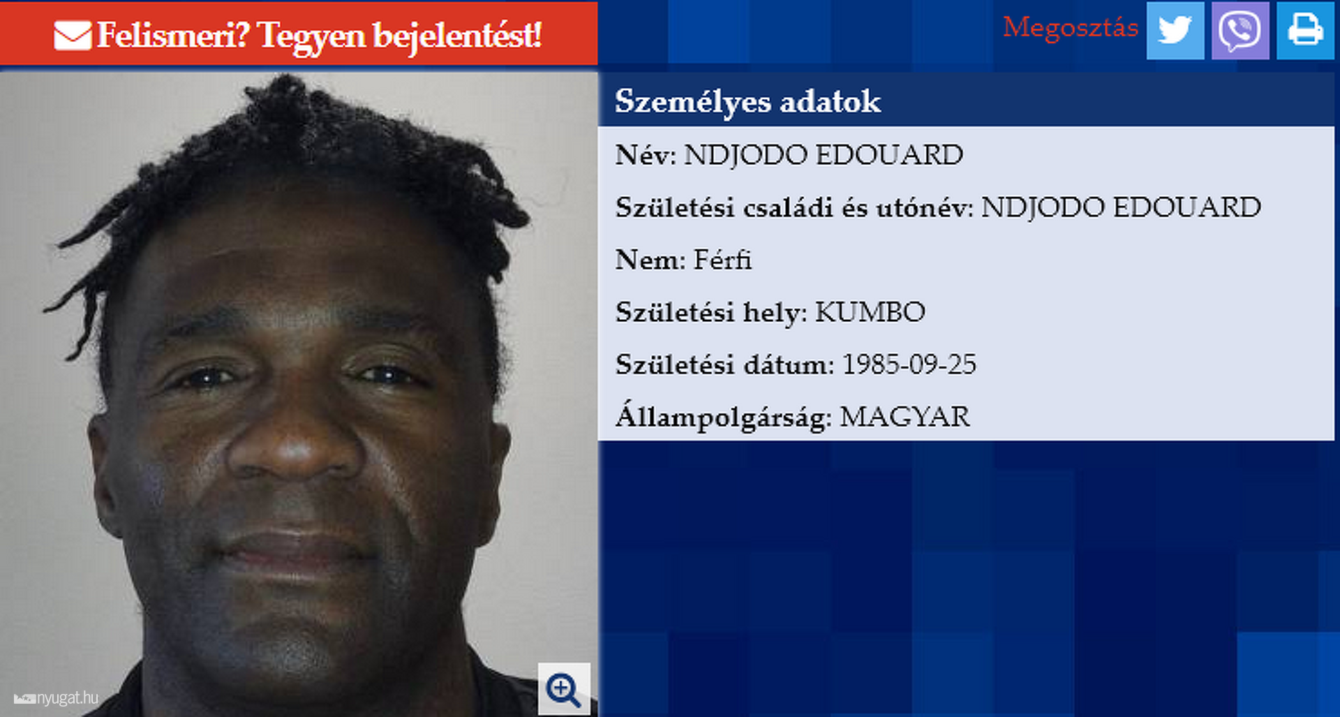 focista körözés