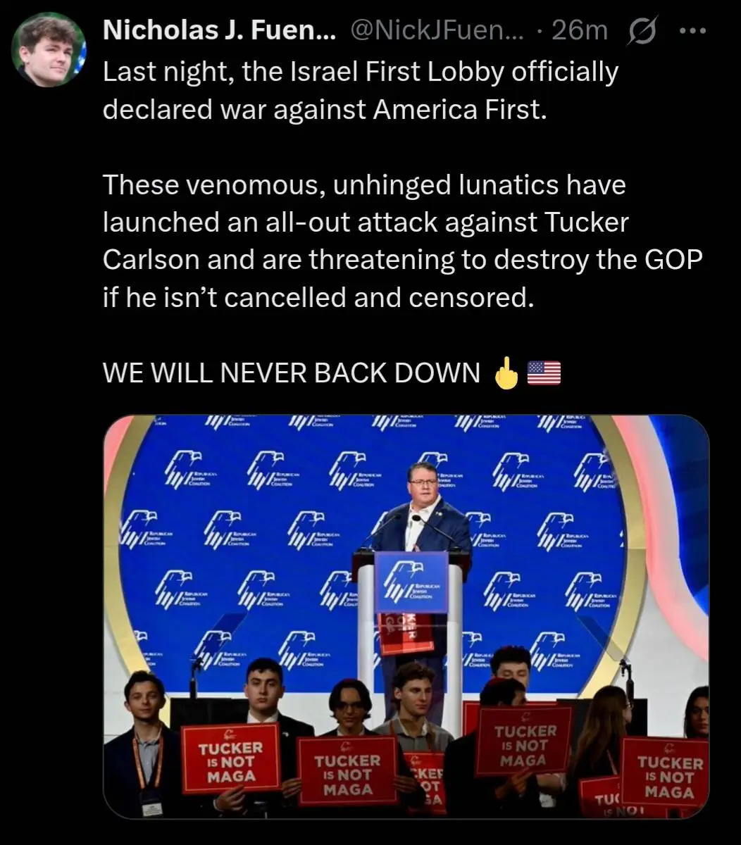 Nick Fuentes Tucker Carlson