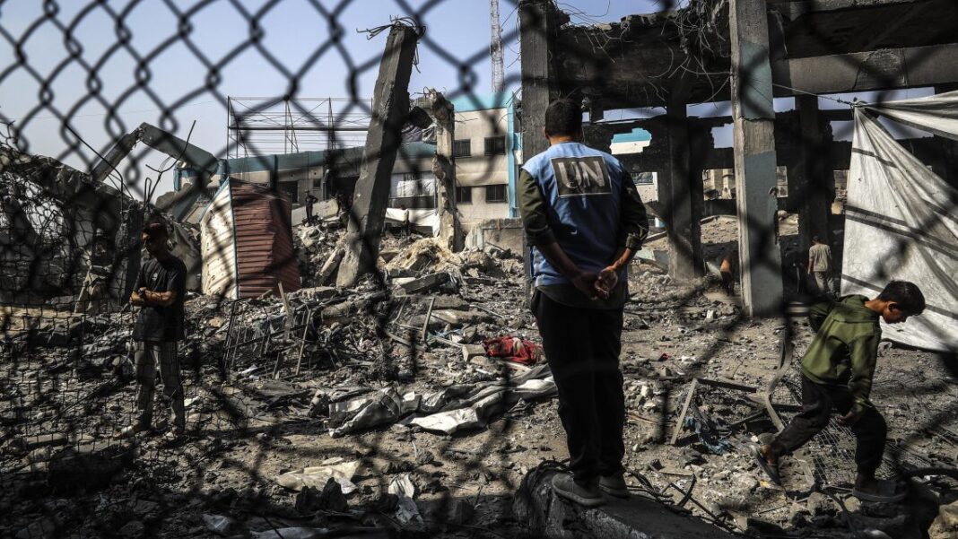 lerombolt unrwa épület