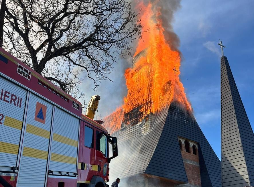 leégett görögkatolikus templom