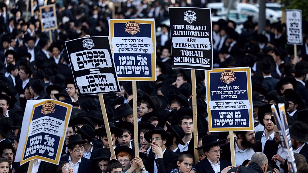 Haredi-párti tüntetés